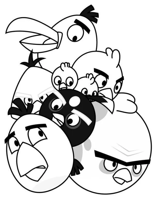 Angry Birds malowanki do wydruku - Ausmalbild zum Ausdrucken