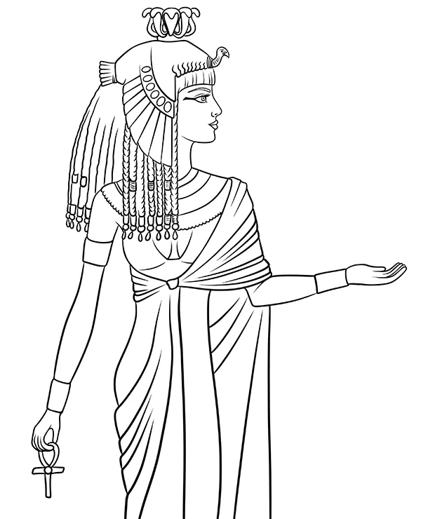 Cleopatra kolorowanka do druku - Ausmalbild zum Ausdrucken