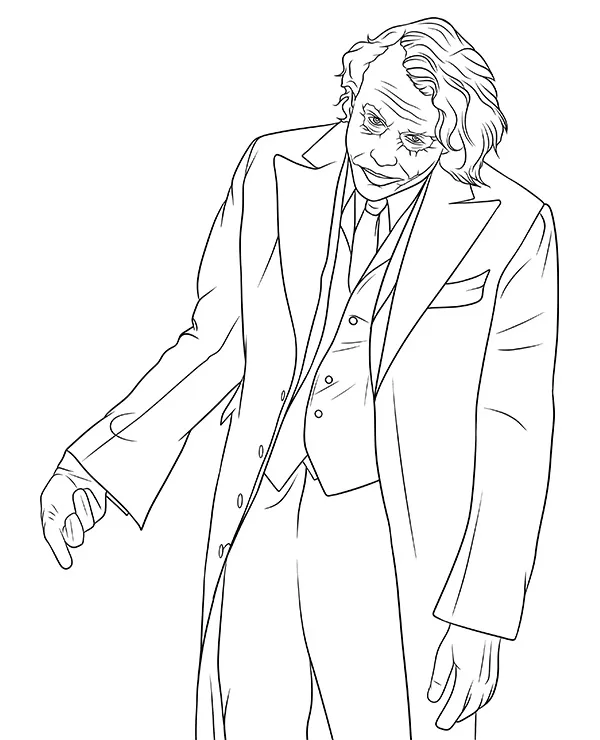 Heath Ledger kolorowanka joker - Ausmalbild zum Ausdrucken