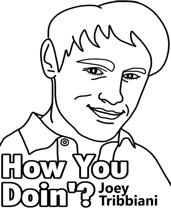 Joey Tribbiani kolorowanka do druku