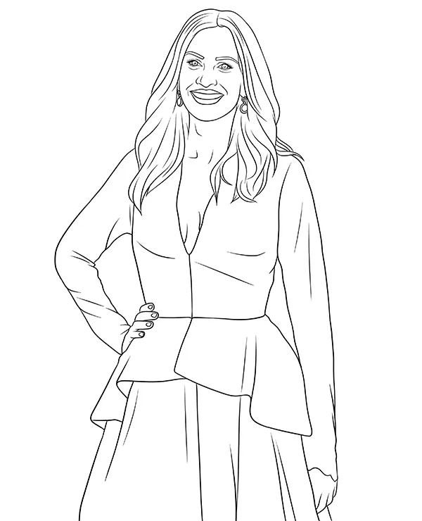 Julia Roberts kolorowanka aktorka - Ausmalbild zum Ausdrucken