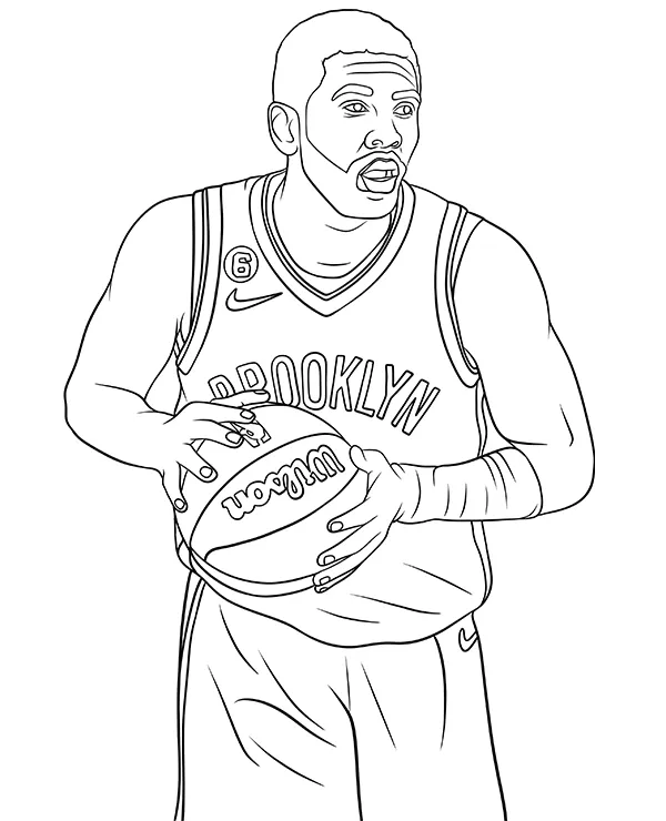 Kyrie Irving kolorowanka nba - Ausmalbild zum Ausdrucken
