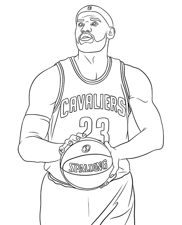 LeBron James kolorowanka nba - Ausmalbild zum Ausdrucken