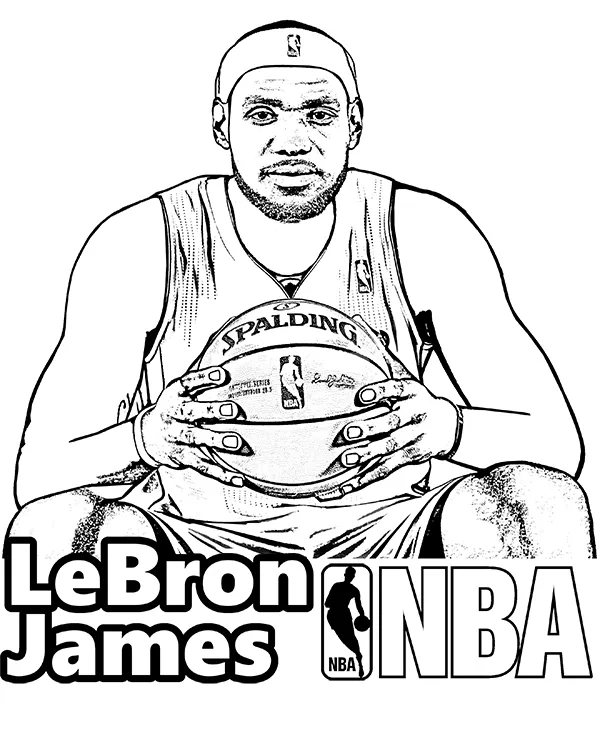 LeBron james kolorowanka - Ausmalbild zum Ausdrucken