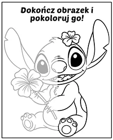 Lilo i Stitch zadanie dokoncz rysunek mobile - Ausmalbild zum Ausdrucken