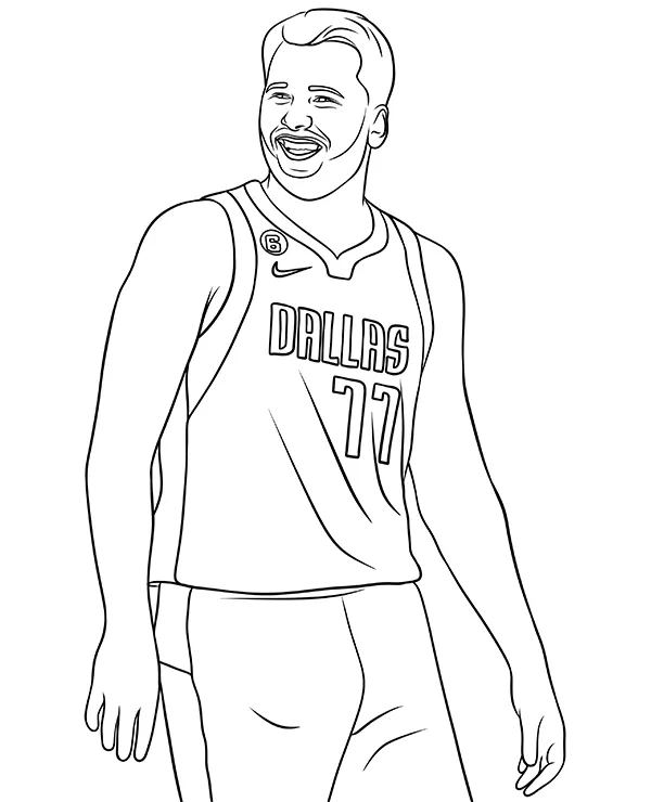 Luka Doncic kolorowanka NBA do druku