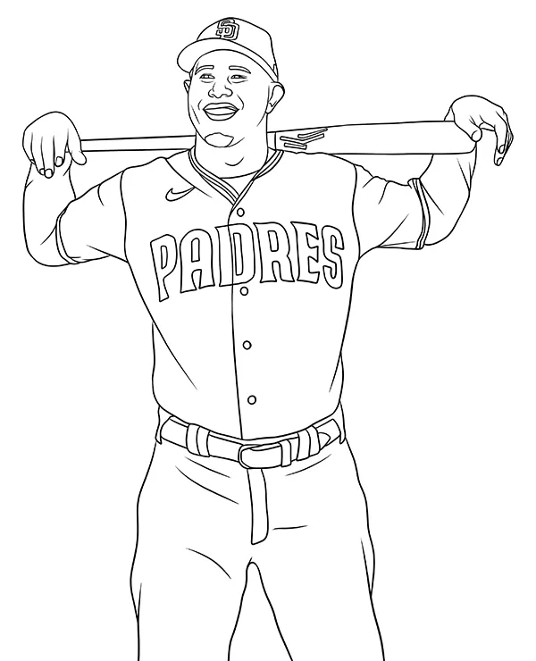Manny Machado kolorowanka baseball - Ausmalbild zum Ausdrucken
