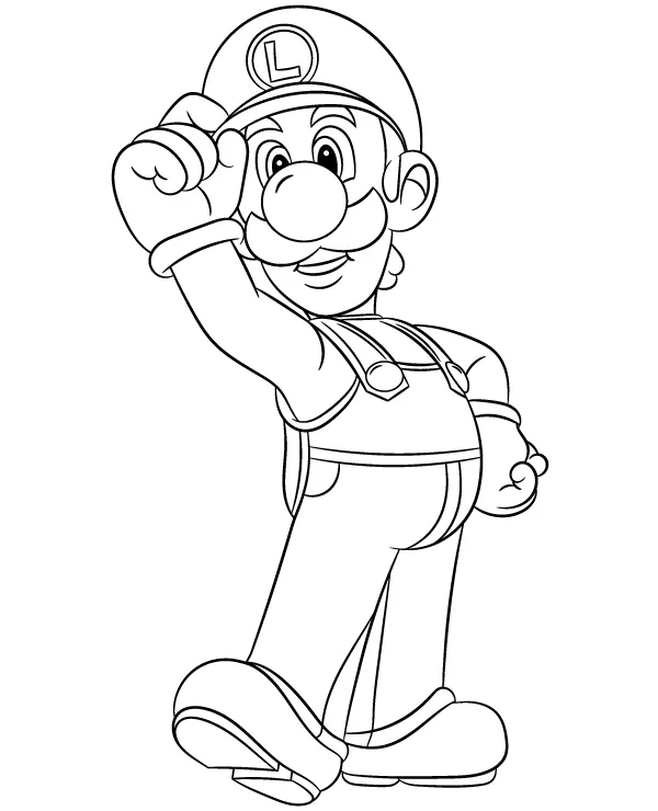 Mario Luigi kolorowanka do druku - Ausmalbild zum Ausdrucken