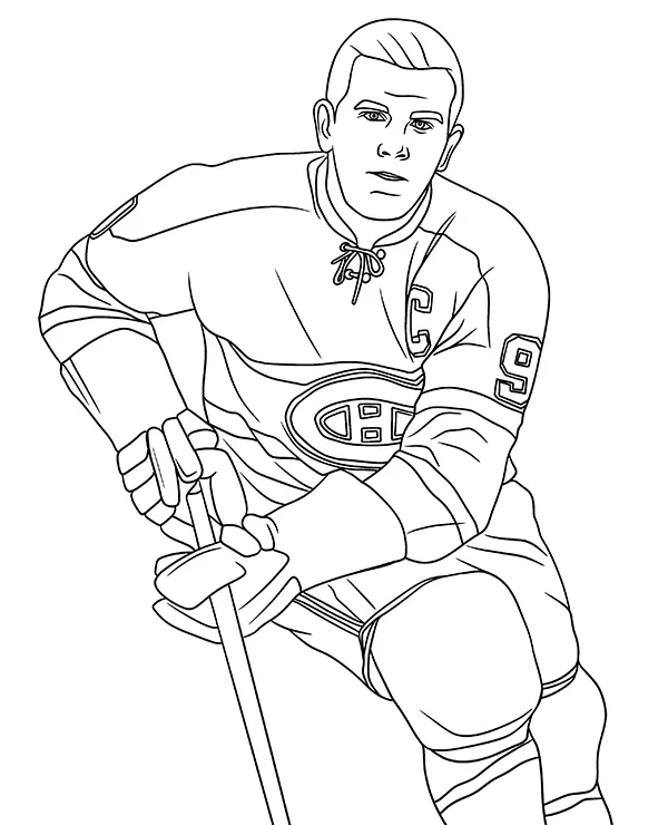 Maurice Richard NHL kolorowanka do druku