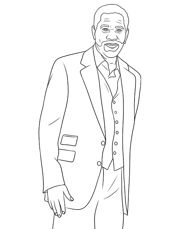 Morgan Freeman aktor kolorowanka do druku