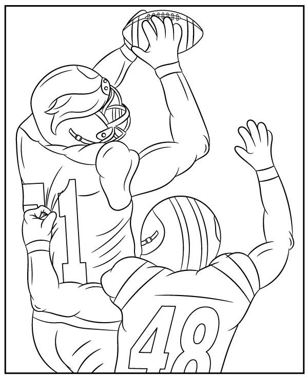 NFL futbolisci kolorowanka - Ausmalbild zum Ausdrucken