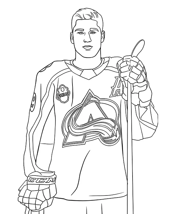 Nathan MacKinnon kolorowanka NHL do druku