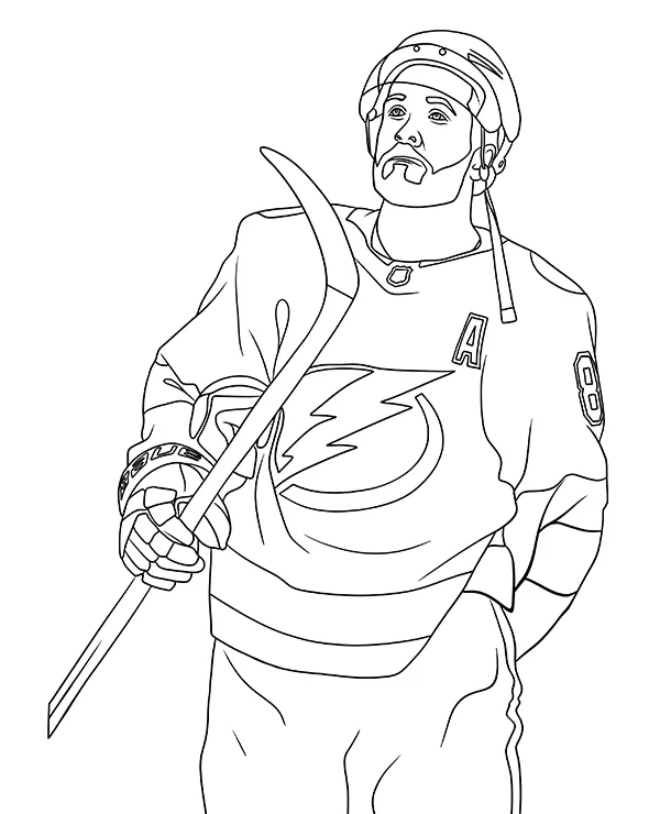 Nikita Kucherov kolorowanka NHL - Ausmalbild zum Ausdrucken