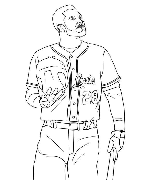 Nolan Arenado kolorowanka baseball - Ausmalbild zum Ausdrucken