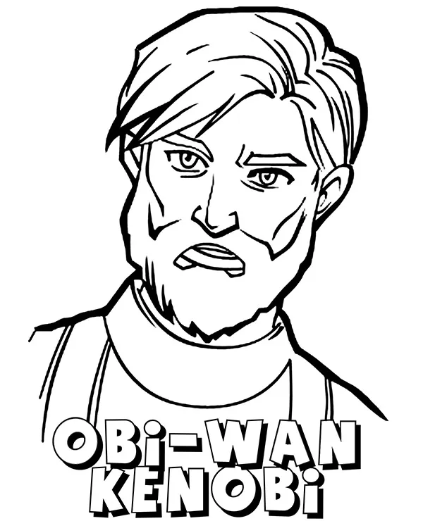 Obi Wan Kenobi kolorowanka do druku