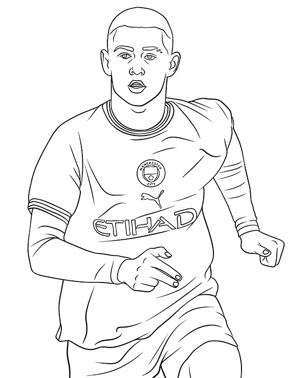 Phil Foden kolorowanka do druku