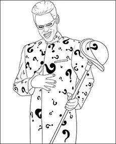 Riddler Jim Carrey kolorowanka do druku