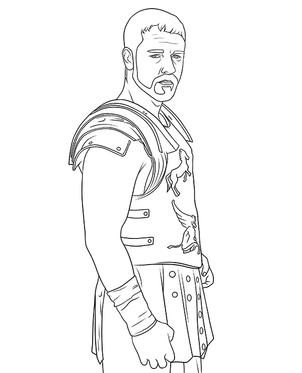 Russell Crowe gladiator kolorowanka dla dzieci
