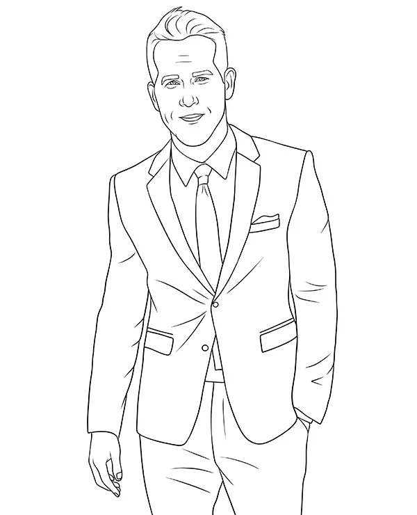 Ryan Reynolds kolorowanka aktor dla dzieci