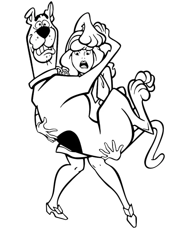 Scooby Doo Daphne kolorowanka do druku