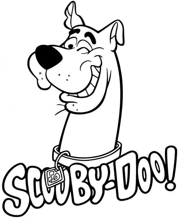 Scooby Doo głowa kolorowanka do druku