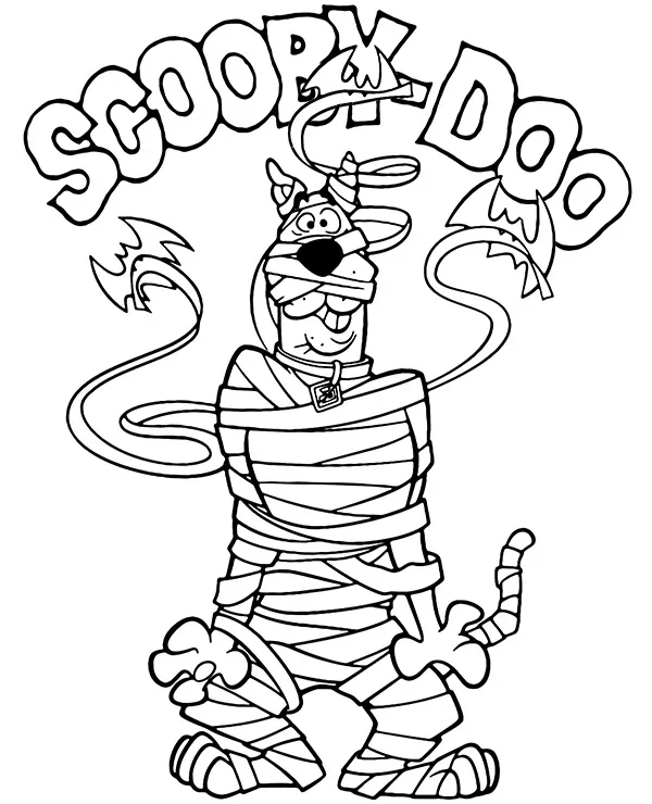 Scooby Doo mumia kolorowanka do druku