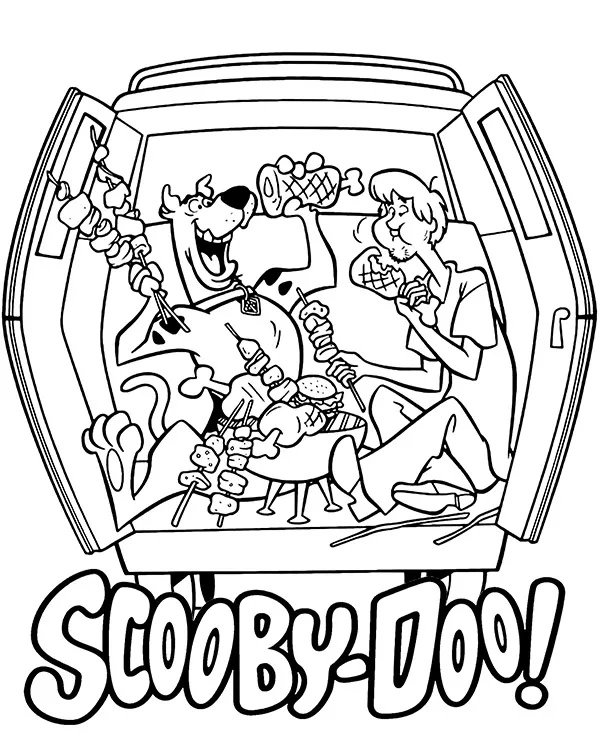 Scooby Doo Mystery Van kolorowanka do druku