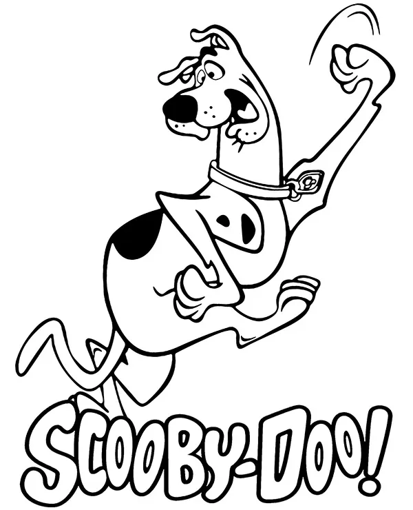 Scooby Doo wystraszony kolorowanka do druku