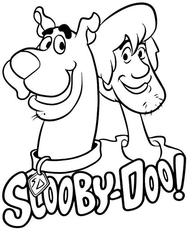 Scooby i Shaggy kolorowanka do druku dla dzieci
