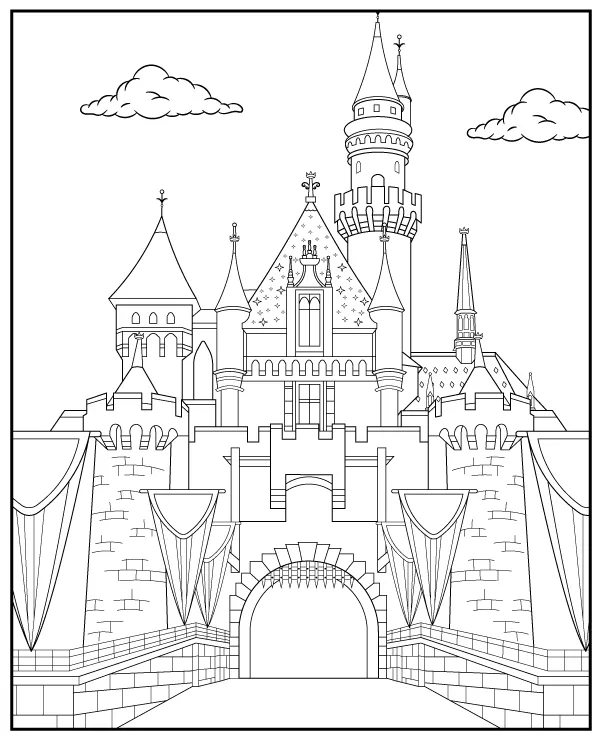 Sleeping Beauty Castle kolorowanka