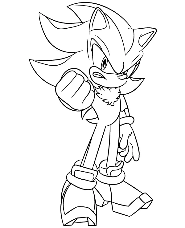 Sonic Shadow kolorowanka do druku