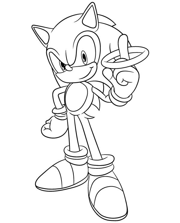 Sonic kolorowanka do druku