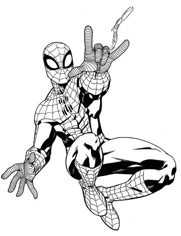 Spiderman kolorowanka dla dzieci do druku
