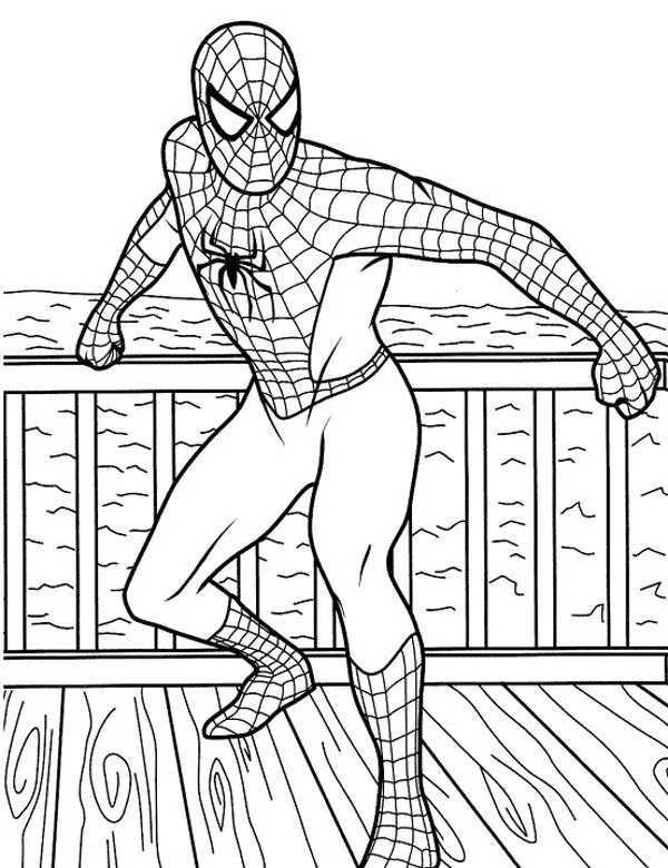 Spiderman kolorowanka dla dzieci do druku