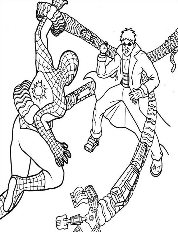 Spiderman kolorowanka dla dzieci do druku