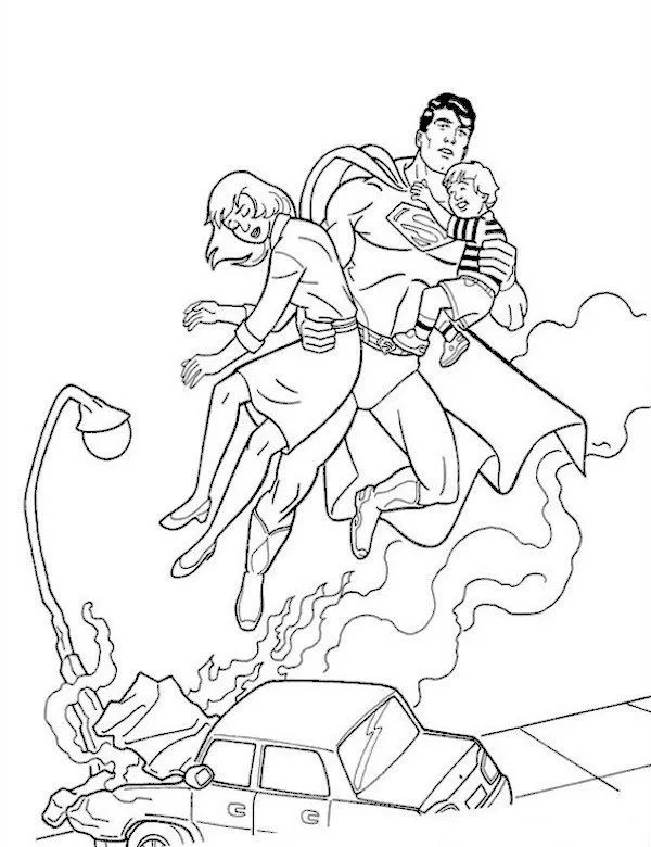 Superman kolorowanka do wydruku dla dzieci