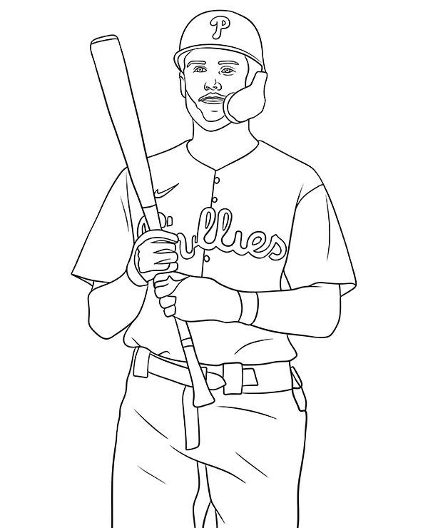 Trea Turner kolorowanka baseball dla dzieci