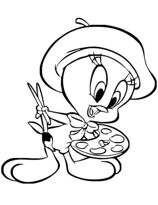 Tweety kolorowanka do druku dla dzieci