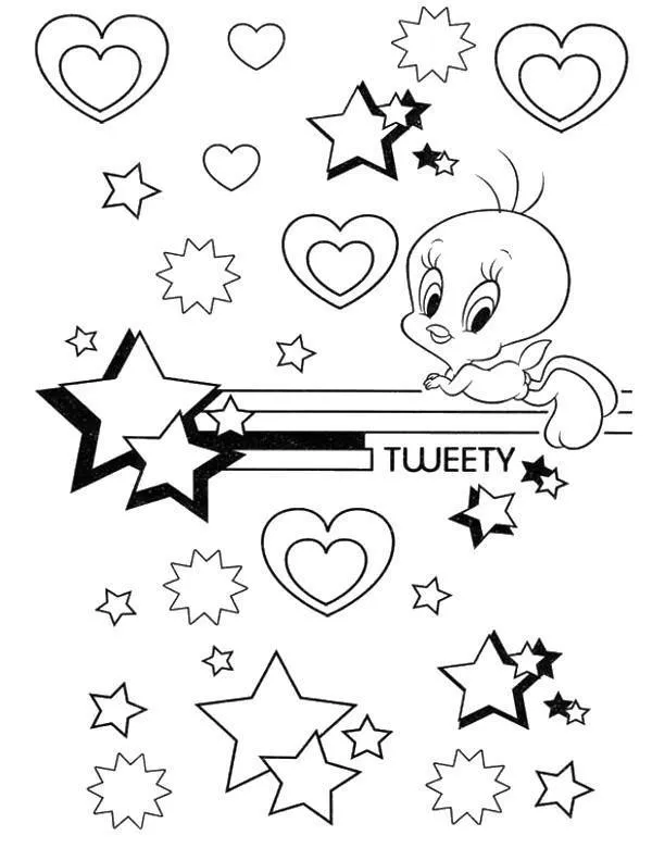 Tweety kolorowanka do druku dla dzieci