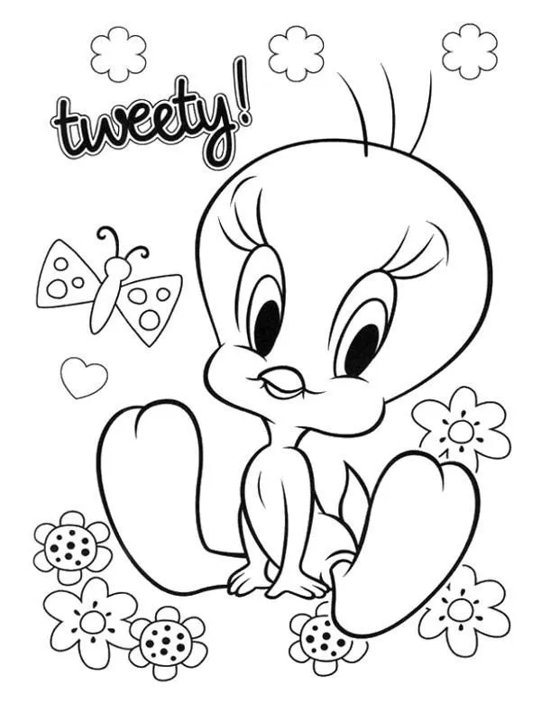 Tweety kolorowanka do druku dla dzieci