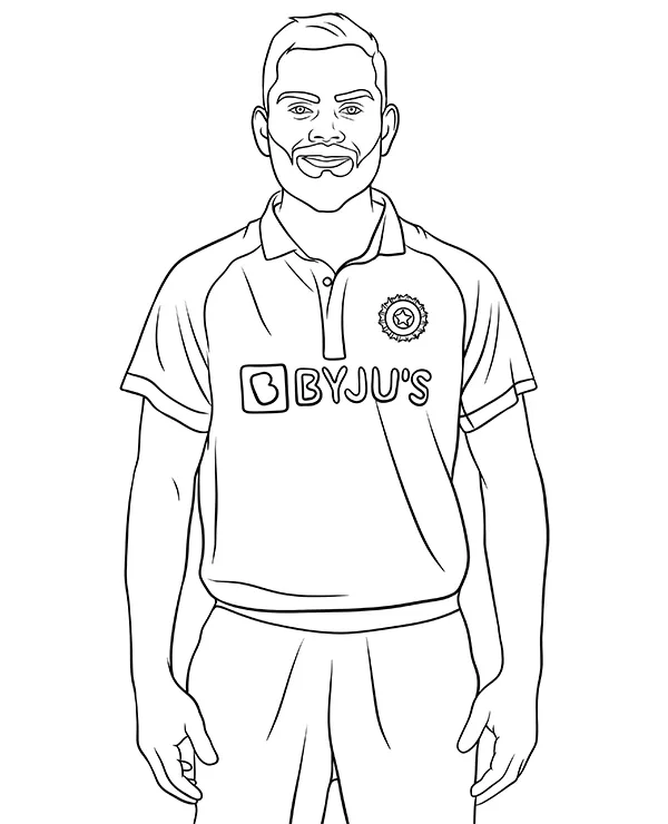 Virat Kohli kolorowanka dla dzieci