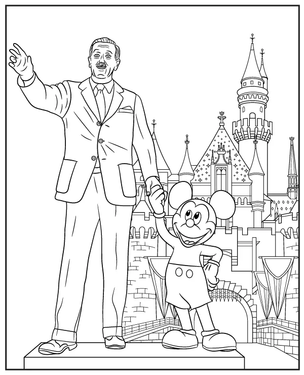 Mickey Mouse Disneyland kolorowanka dla dzieci