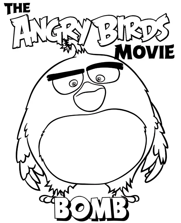 Angry birds bomba kolorowanka do wydruku - Ausmalbild zum Ausdrucken