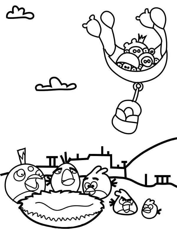 Angry birds kolorowanki do druku - Ausmalbild zum Ausdrucken