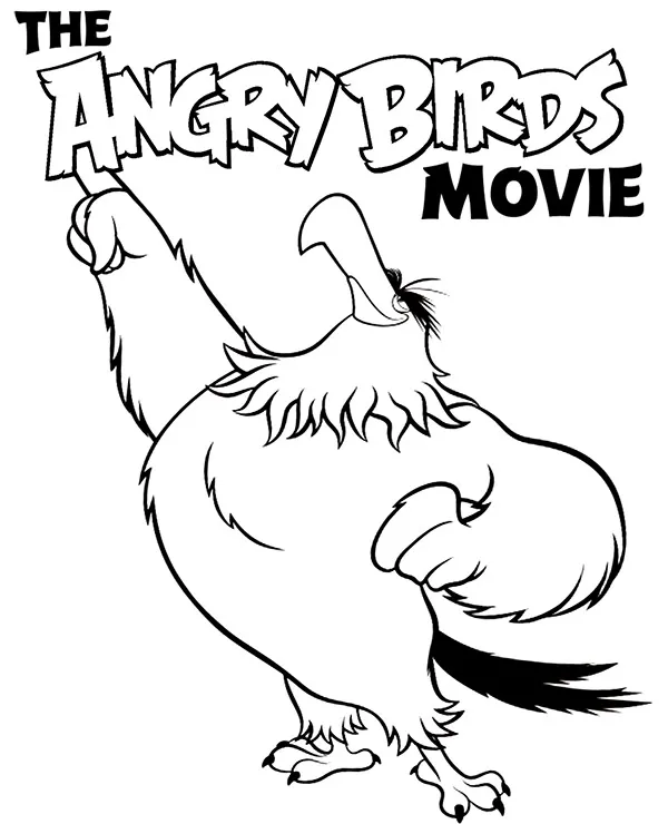 Angry birds potezny orzel kolorowanka do wydruku - Ausmalbild zum Ausdrucken