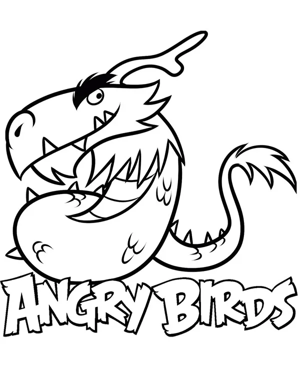 Angry birds potezny smok kolorowanka - Ausmalbild zum Ausdrucken