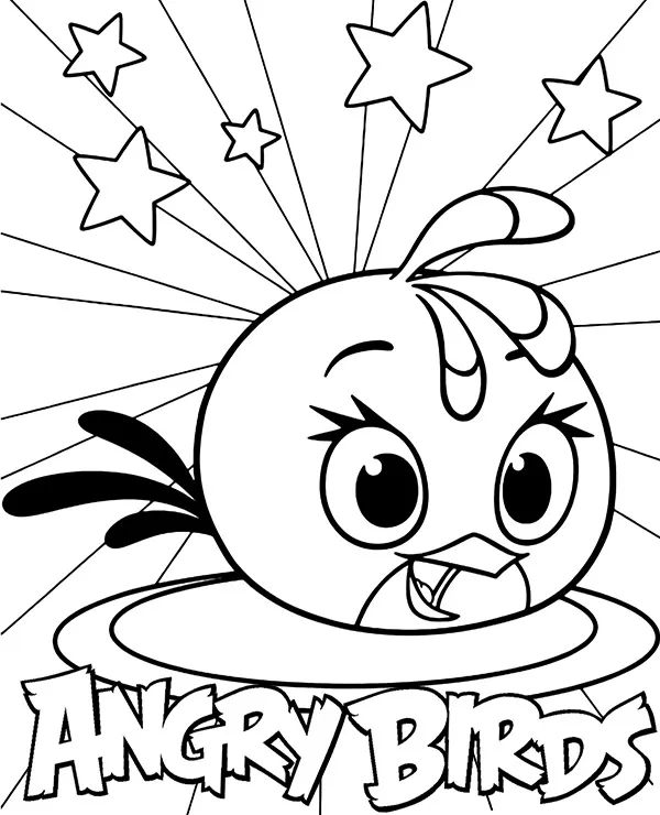 Angry birds stella kolorowanka do wydruku - Ausmalbild zum Ausdrucken