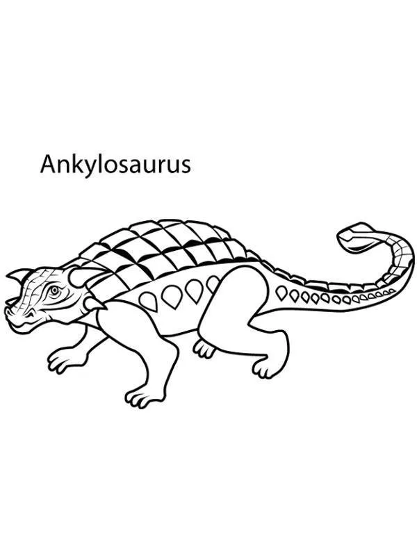 Ankylosaur malowanka dla dzieci - Ausmalbild zum Ausdrucken