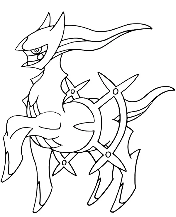 Arceus kolorowanki pokemon - Ausmalbild zum Ausdrucken
