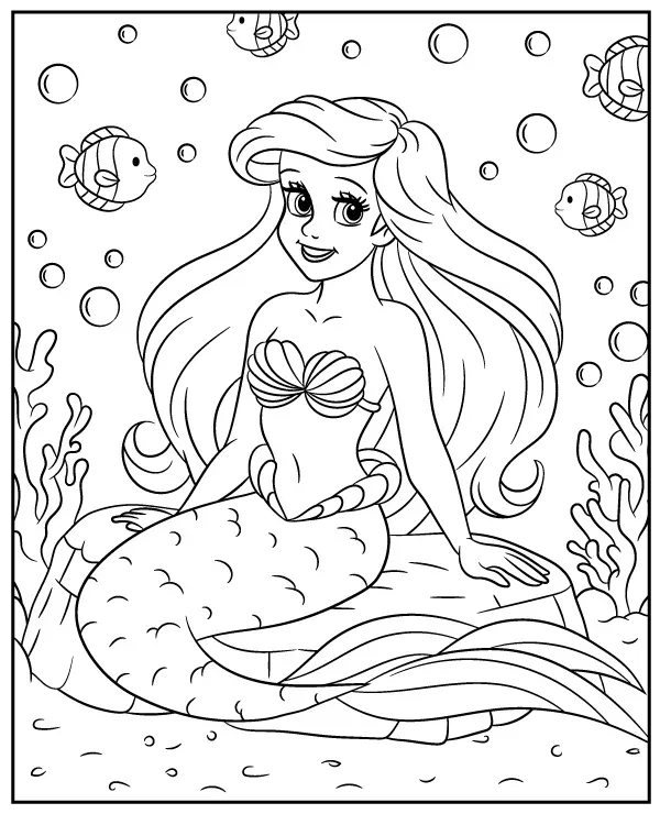 Ariel Disney syrenka kolorowanka